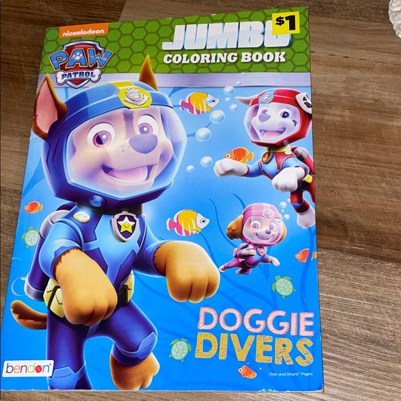 Nickelodeon PAW Patrol Doggie Divers Coloring Book - Picture 1 of 16
